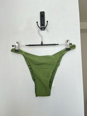 ZARA NWT Green Bikini Bottoms XS brand new with tags khaki olive green strappy